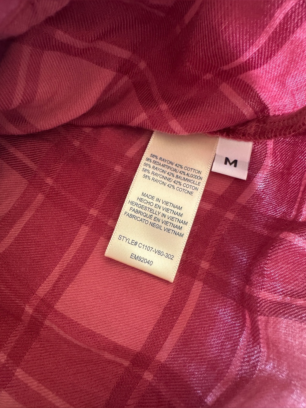 Anthropolgie Cloth & Stone Women’s Plaid Button Long Sleeve‎ Blouse Size Medium - Picture 8 of 8